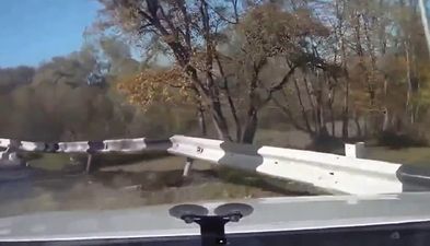 Video: Russian driver doesn’t give a sh*t after plunging car into fast-flowing river