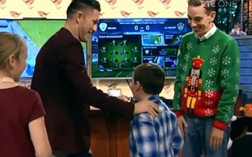Video: Robbie Keane meeting awestruck young fan Domhnall was the highlight of the Late Late Toy Show last night