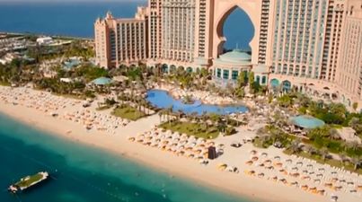 Video: Watch Lee Westwood nail a 235 yard shot onto an island green from a 22nd floor Dubai hotel suite