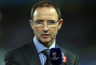 Pic: A dapper looking Martin O’Neill gets hands on with the Irish jersey