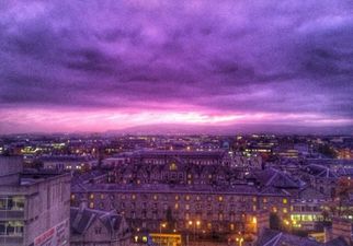 Pic: Some spectacular shots from Dublin with pink skies at night