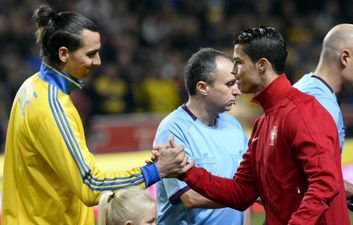 Video: Cracking clip of Ronaldo and Zlatan reacting to each other’s goals on Tuesday night