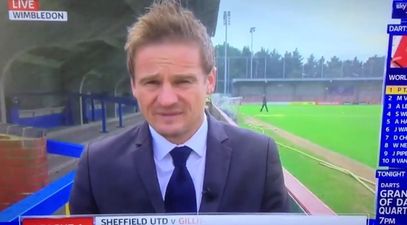 Video: AFC Wimbledon manager gets soaked by sprinklers live on Sky Sports