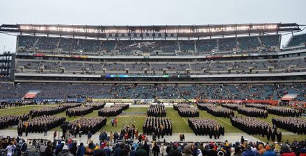 Picture: The flyover at this college football game last night made for one of the best sports pictures of the year