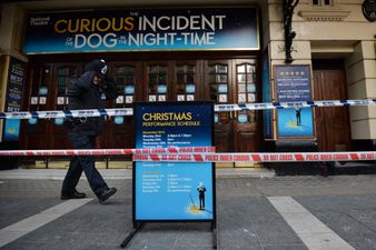 Picture: The aftermath of the collapsed roof in the Apollo theatre in London last night