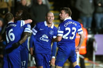 GIF: Seamus Coleman scores a screamer for Everton