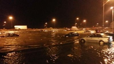 Pics: Some cars in Salthill are almost completely under water tonight