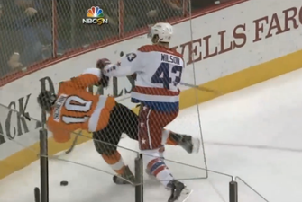 Video: Massive hit on ice hockey player leads to mass brawl