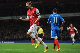 Nicklas Bendtner’s goal last night led to the best forfeit we’ve seen in 2013