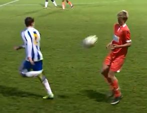 Video: Brighton under-21 player whacks opposition player in the face with perfectly executed back flick