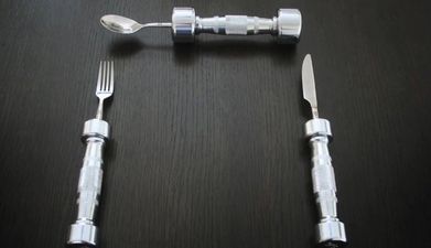 Want to keep in shape over Christmas? Then try dumbbell cutlery