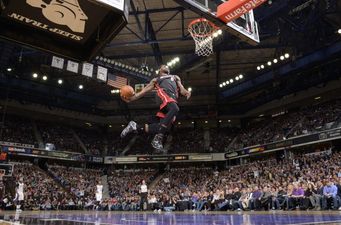 Video: LeBron James was taking the p*ss a little with this windmill dunk last night