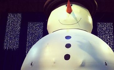 Picture: So the entrance to this giant snowman bouncy castle looks like a vagina