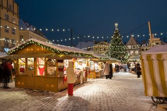 Pic: Beautiful picture of the Christmas markets and the city of Galway at night