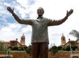 Artists in South Africa ordered to remove rabbit from ear of Nelson Mandela statue