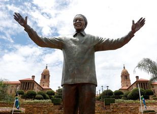 Artists in South Africa ordered to remove rabbit from ear of Nelson Mandela statue