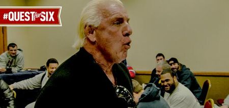 Pics: Wooo! The 49ers got wrestling legend Ric Flair in to give them a pep talk