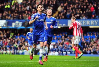 Video: Oscar scores this stunning free-kick to give Chelsea the lead over Stoke