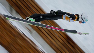 Pic: The view from the top of the ski jump slope in Sochi is not for the faint hearted