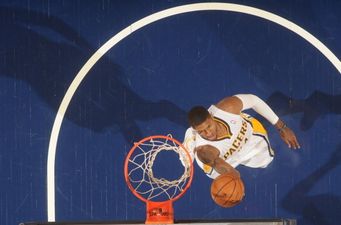 Video: Paul George of the Indiana Pacers pulled off this insane windmill dunk last night