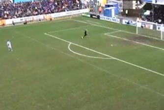 Video: Look what the wind did to this kick-out during a League Two game on Saturday