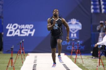 Gif: Watch as a 124kg NFL prospect runs 40-yards in just 4.47 seconds