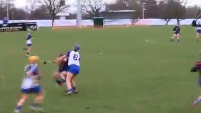 Video: Teeth-rattling hit from the weekend’s college camogie action