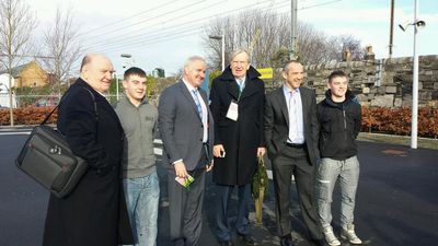 Pic: The RTE rugby panel arrive at the Aviva Stadium for today’s match