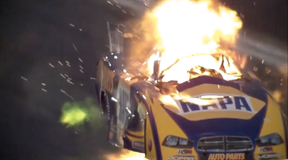 Video: Drag racer’s car explodes in ball of flames