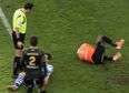 Video: Goalkeeper in Belgium reacts in ridiculous fashion after accidental collision with opposition striker
