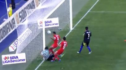 Video: Mexican striker scores great goal but collides horribly with the post in the process