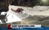 Snow way! Ice-cool Dad builds kids their very own backyard bobsleigh track