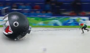 Video: Winter Olympics Speed skating is a whole lot more entertaining when given the Mario Kart treatment