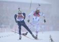 GIF: Premature celebration nearly costs Norwegian biathlete dearly at the Winter Olympics