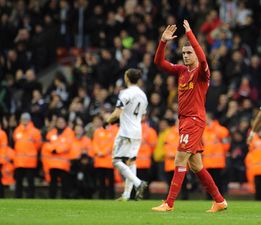 Picture: Jordan Henderson watched the Capital One Cup final in the crowd with the Sunderland fans