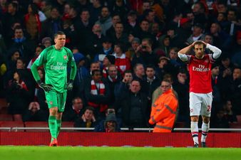 Vine: Mathieu Flamini’s own goal might spell the end for Arsenal’s title hopes