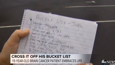 Number 1 item on a 19-year-old cancer patient’s bucket list is a trip to a topless bar called Jiggles
