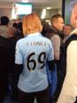 Female supporter wears Manchester City strip with ‘Clunge 69’ on the back