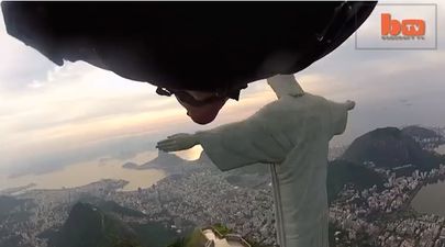 Video: Check out this epic wingsuit fly-by footage at Rio’s Christ the Redeemer statue