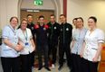 Pic: Deadliest Dublin rivals join forces to visit the kids in Temple Street