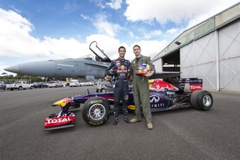 Video: Watch as Red Bull race their F1 car against a F/A-18 Hornet