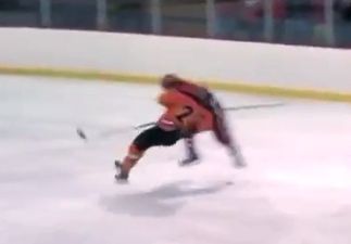Video: Absolutely mahoosive hit in a high-school ice-hockey game