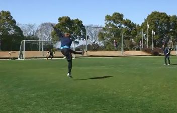 Pic: Japanese team Sanfrecce Hiroshima pay a moving tribute to victims of tsunami in goal celebration