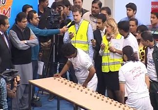 Video: Nuts! Man breaks 155 walnuts with his head for a new world record