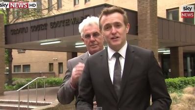 Video: Max Clifford creeps up behind Sky News reporter in bizarre, unbroadcast clip