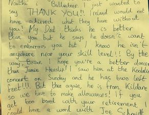 Brian O’Driscoll takes the piss out of Jamie Heaslip with this brilliant 12-year-old fan’s letter