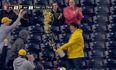 Video: Baseball fan brilliantly uses tub of popcorn to make a perfect catch