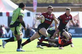 Video: Saracens’ Bosch plants penalty over from 58 metres with consummate ease