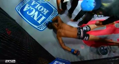 GIF: MMA fighter blacks out between rounds, is sent back in to continue fight