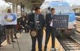Video: US Senator comes dangerously close to being hit by a train during press conference about rail safety